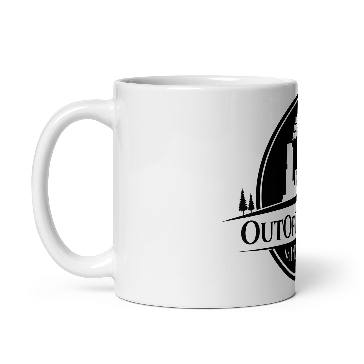 OutOfTheCities - White glossy mug