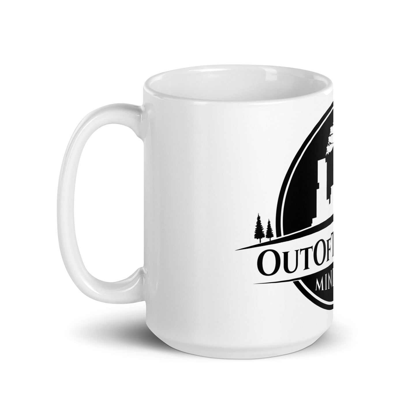 OutOfTheCities - White glossy mug